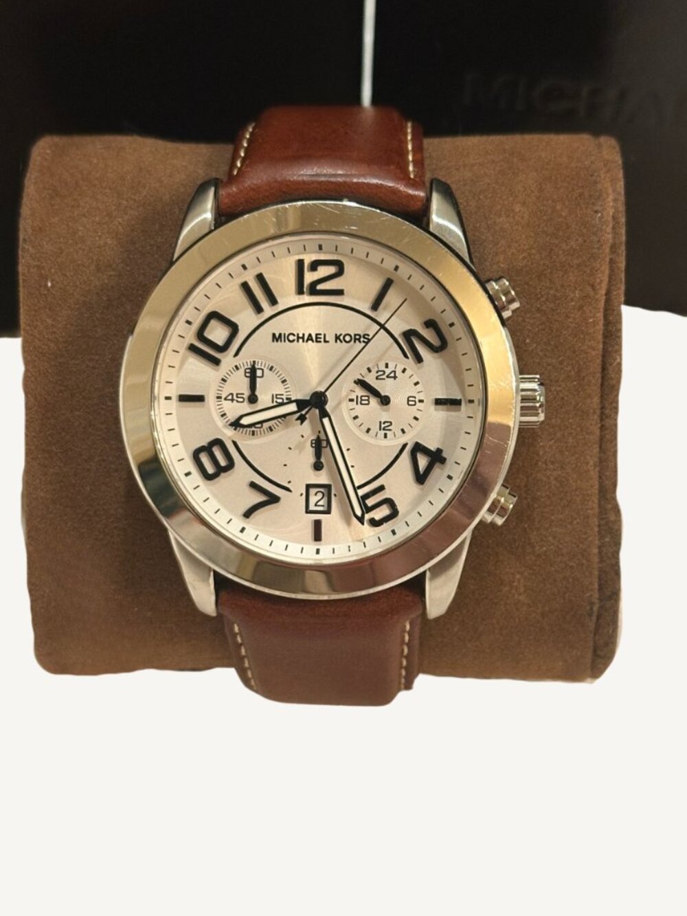MICHAEL KORS MEN'S WATCH MK8292 Brown leather band